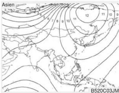 Asien 1 5 6 7 8 9 10 11 12 11 10 9 B520C03JM