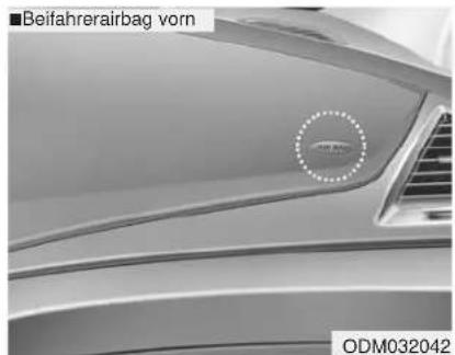 ■Beifahrerairbag vorn ODM032042