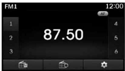 FM1 12:00 AF 87.50 4 5 6