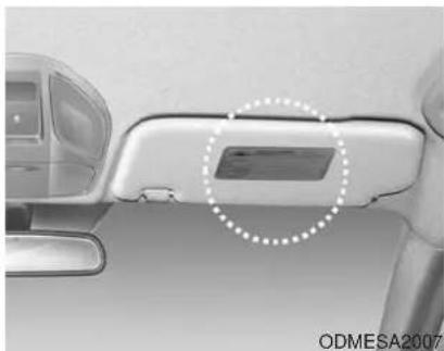 HYUNDAI Grand Santa Fe (2017) - Airbag-Warnschilder (ausstattungsabhängig) - 1