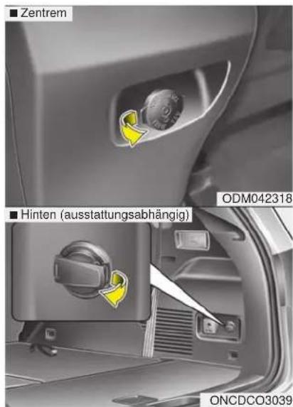 ■ Zentrem ■ Hinten (ausstattungsabhängig) ODM042318 ■ ONCDCO3039