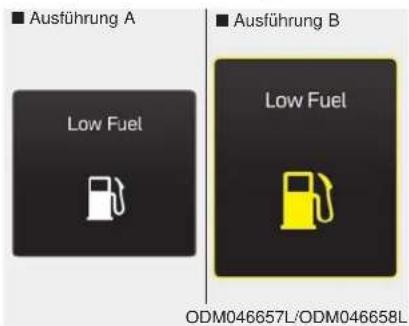 Ausführung A Low Fuel Ausführung B Low Fuel ODM046657L/ODM046658L