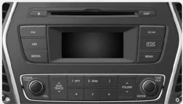 DISP FRA AM MEDIA SCAN SETUP CLOCK MENU POWER POWER SEEK TRACK 1 RPT 2 ROM 3 4 5 6 FOLDER ENTER TUNE FILE