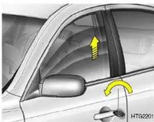 HYUNDAI Azera (2005) - Öffnen und Schließen der Fenster mit dem Schlüssel - 1