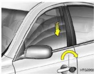 HYUNDAI Azera (2005) - Öffnen und Schließen der Fenster mit dem Schlüssel - 2