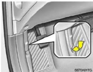 HYUNDAI Azera (2005) - Manuelles Öffnen der Kraftstofftankklappe - 2
