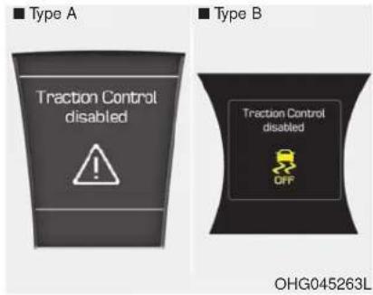 ■ Type A Traction Control disabled ■ Type B Traction Control disabled OFF OHG045263L