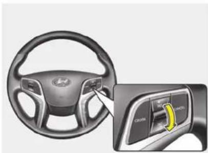 HYUNDAI Azera (2016) - To set cruise control speed: - 1