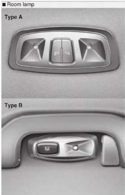 ■ Room lamp Type A Type B