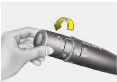 Instructional image showing a hand holding a device with Chinese labels and a yellow curved arrow indicating rotation.