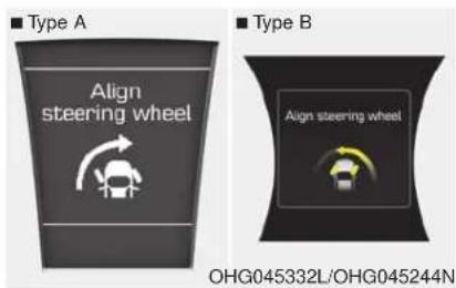 ■ Type A Align steering wheel ■ Type B Align steering wheel OHG045332L/OHG045244N