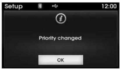 Setup 12:00 Priority changed OK
