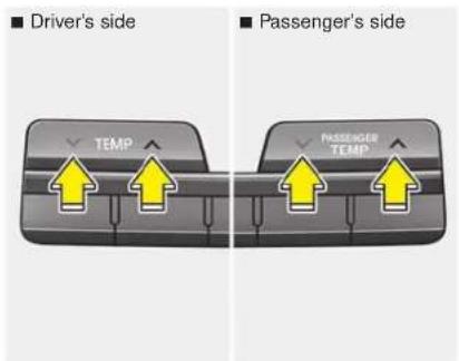 Driver's side Passenger's side TEMP PASSenger TEMP