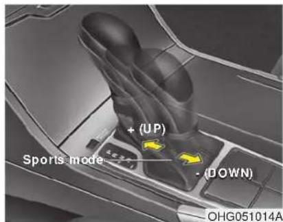 Sports mode + (UP) - (DOWN) OHG051014A
