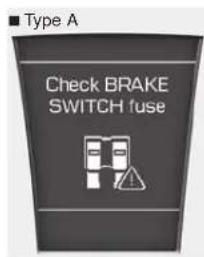 ■ Type A Check BRAKE SWITCH fuse