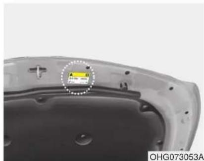 HYUNDAI Azera (2016) - REFRIGERANT LABEL - 1