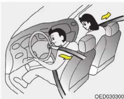 HYUNDAI Azera (2016) - To fasten your seat belt: - 3