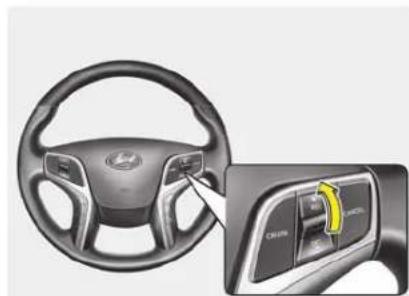 HYUNDAI Azera (2016) - To set cruise control speed: - 2
