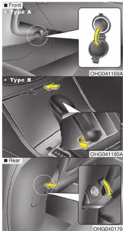 Front Type A Type B OHG041169A OHG041190A Rear OHG040170