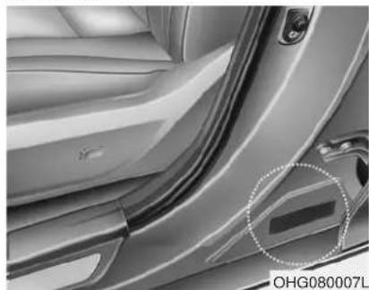 HYUNDAI Azera (2016) - VEHICLE CERTIFICATION LABEL - 1