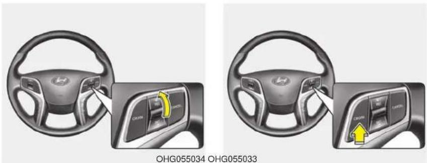 HYUNDAI Azera (2016) - To cancel cruise control, do one of the following: - 1