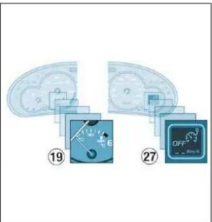 Diagram showing two labeled panels (19 and 27) with icons and labels, likely illustrating a process or system setup.