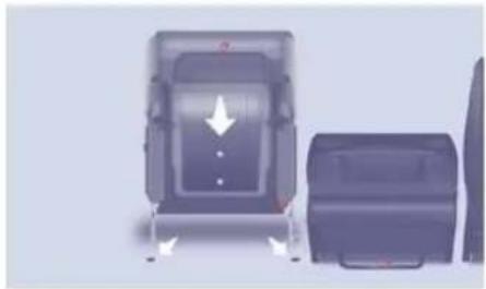 CITROEN Berlingo Dag (2010) - Placing the seat in the fully folded position - 1