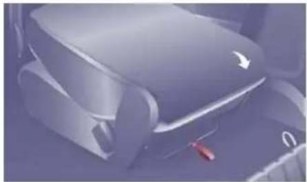 CITROEN Berlingo Dag (2010) - Returning the seat back to the sitting position - 1