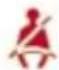 PEUGEOT 308 Dag (2007) - Seat belt not fastened/unfastened warning light - 1