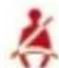 PEUGEOT 308 Dag (2007) - Seat belt unfastened warning light - 1