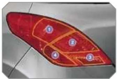 PEUGEOT 308 Dag (2007) - Rear lights - 1
