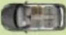 PEUGEOT 308 Dag (2007) - LOCATION OF CHILD SEATS SECURED USING THE SEAT BELT - 1