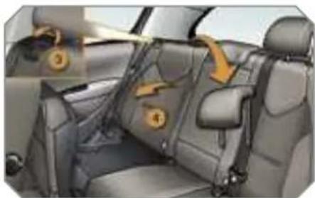 PEUGEOT 308 Dag (2007) - Folding the seat - 2
