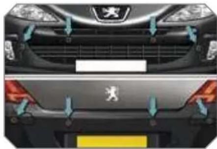 PEUGEOT 308 Dag (2007) - VISUAL AND AUDIBLE FRONT AND/OR REAR PARKING ASSISTANCE - 1