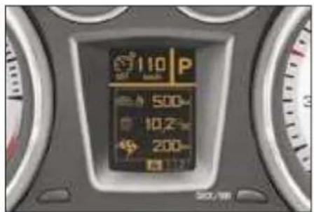 PEUGEOT 308 Dag (2007) - Instrument panel large display - 1