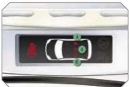PEUGEOT 308 Dag (2007) - Seat belt unfastened warning lights display - 1