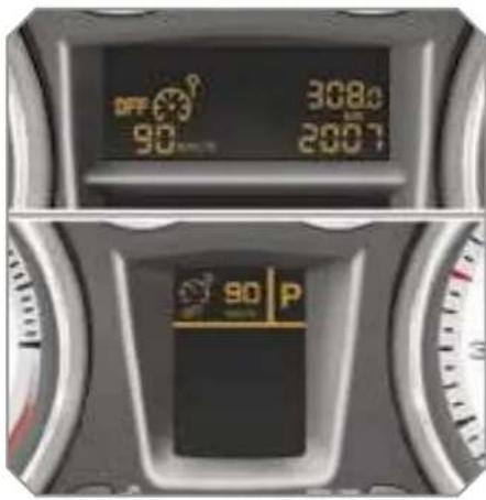 PEUGEOT 308 Dag (2007) - Display on the instrument panel - 1