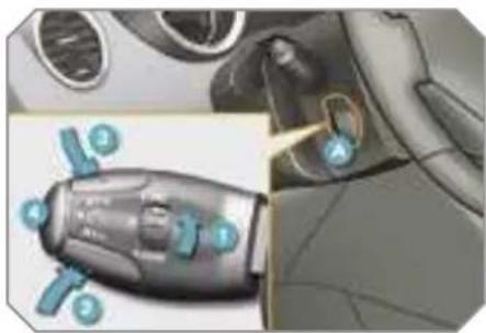 PEUGEOT 308 Dag (2007) - Steering wheel controls - 1