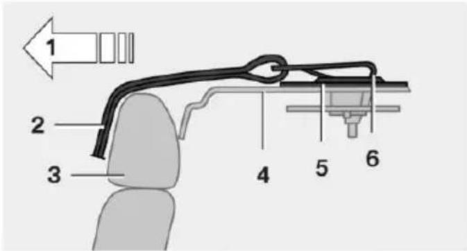BMW 650i Gran Coupe (2015) - Retaining strap guide - 2