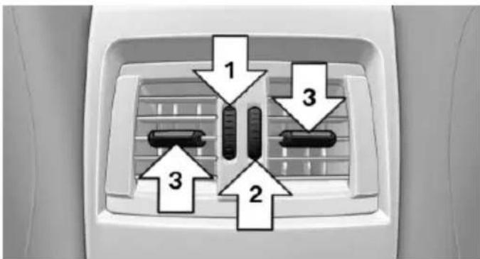 BMW 328i Sedan (2015) - Ventilation in the rear - 1