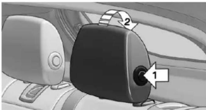 BMW 328i Sedan (2015) - Folding down head restraints - 2