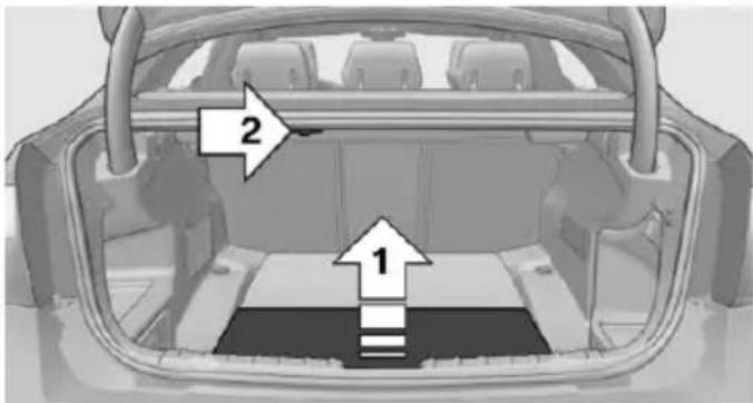 BMW 328i Sedan (2015) - Storage compartment under the cargo floor panel - 2
