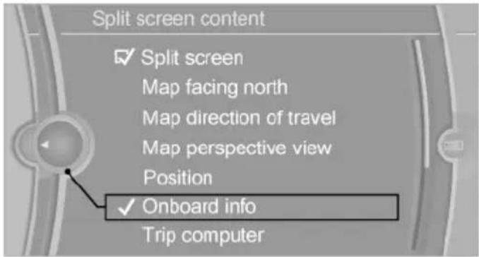 BMW 328i Sedan (2015) - Selecting the display - 2