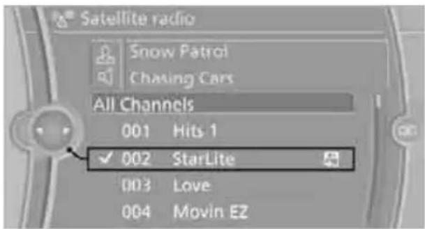 BMW Z4 sDrive30i Roadster (2009) - Selecting a channel - 1