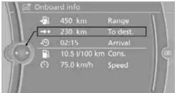 BMW Z4 sDrive30i Roadster (2009) - Entering a distance manually - 1
