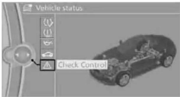 BMW Z4 sDrive30i Roadster (2009) - Displaying stored Check Control messages - 1
