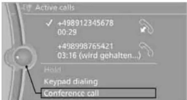 BMW Z4 sDrive30i Roadster (2009) - Establishing a conference call - 1