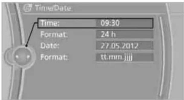 BMW Z4 sDrive30i Roadster (2009) - Setting the time - 1