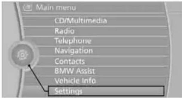 BMW Z4 sDrive30i Roadster (2009) - Example: setting the clock - 1