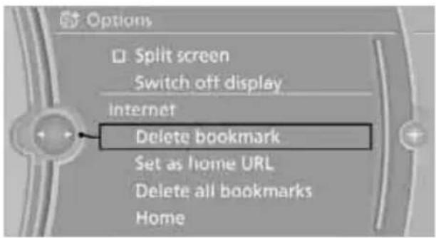 BMW Z4 sDrive30i Roadster (2009) - Deleting a bookmark - 1